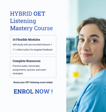 Load image into Gallery viewer, OET Listening - HYBRID -  Online / 1:1 Course
