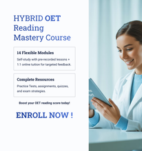 Load image into Gallery viewer, OET Reading - HYBRID -  Online / 1:1 Course

