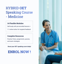 Load image into Gallery viewer, OET Speaking MEDICINE - HYBRID -  Online / 1:1 Course
