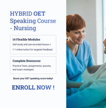 Load image into Gallery viewer, OET Speaking NURSE - HYBRID -  Online / 1:1 Course
